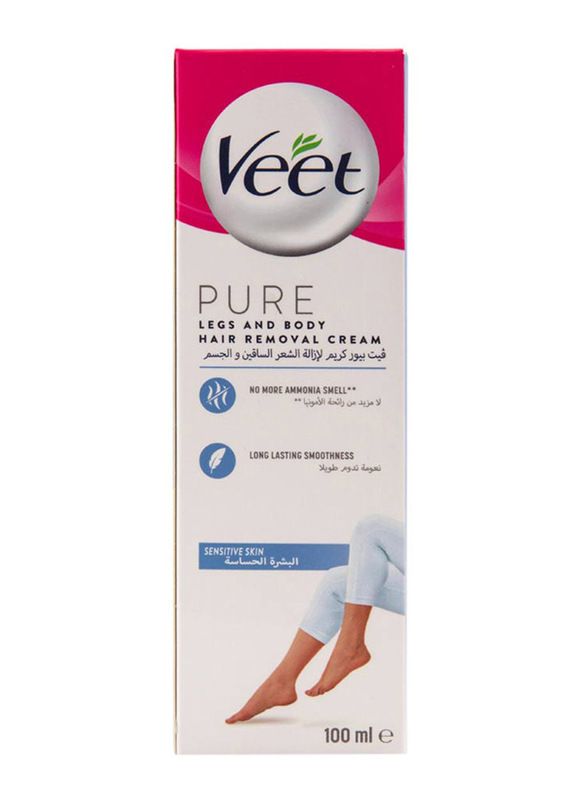 

Veet Pure Legs & Body Hair Removal Cream for Sensitive Skin, Multicolour, 100ml