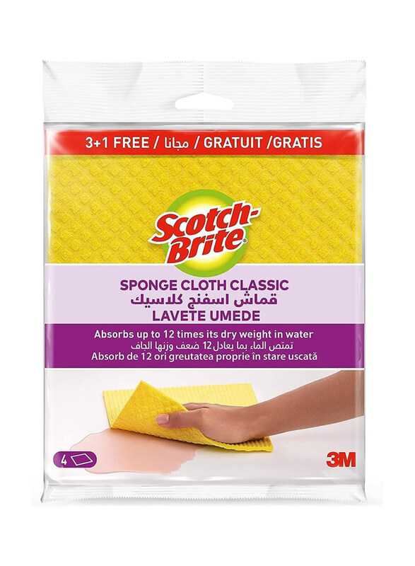 

Scotch Brite 3M Sponge Cloth Classic, 4 Count