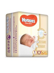 Huggies New Born Diapers, Size 1, 0-5 kg, 21 Count