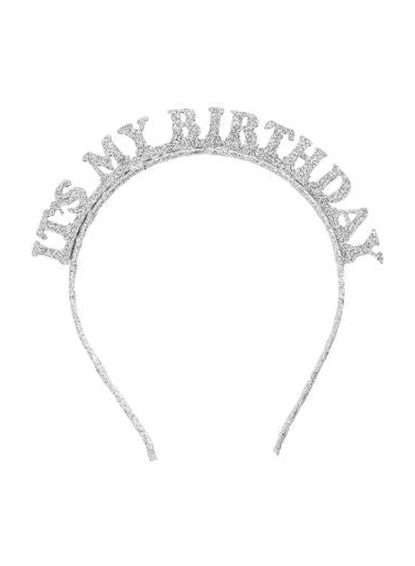 

Hootyballoo It's My Birthday Day Headband, Silver