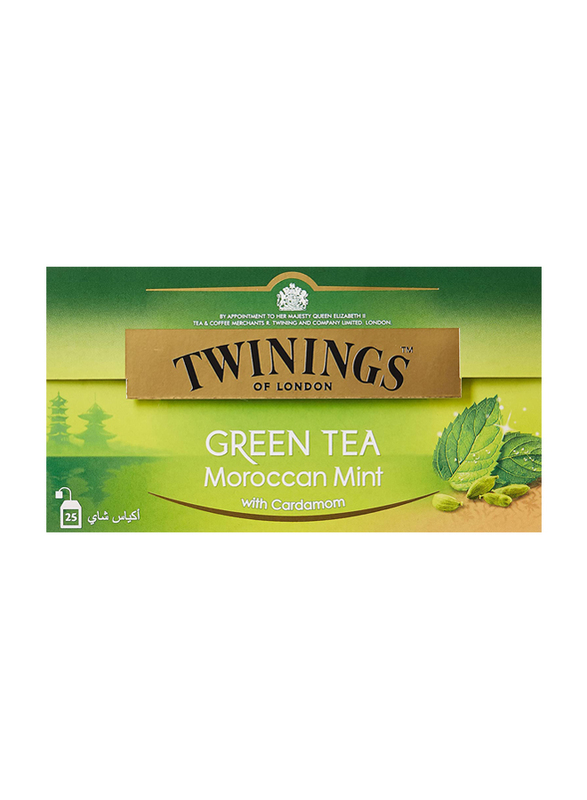 Twinings Moroccan Mint with Cardamom Green Tea, 25 Tea Bags x 2g