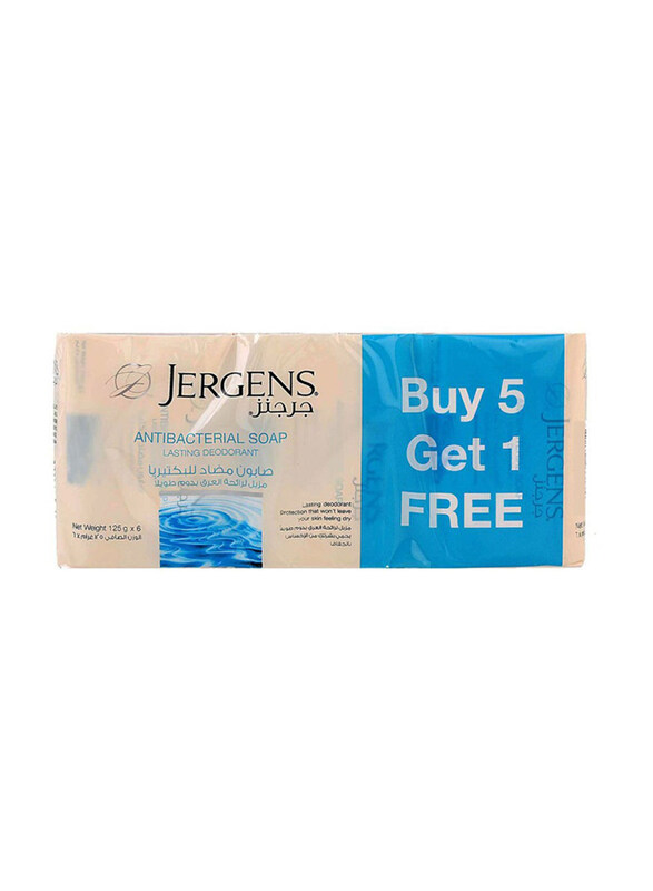 

Jergens Anti Bacterial Soap Bar, 6 x 125g