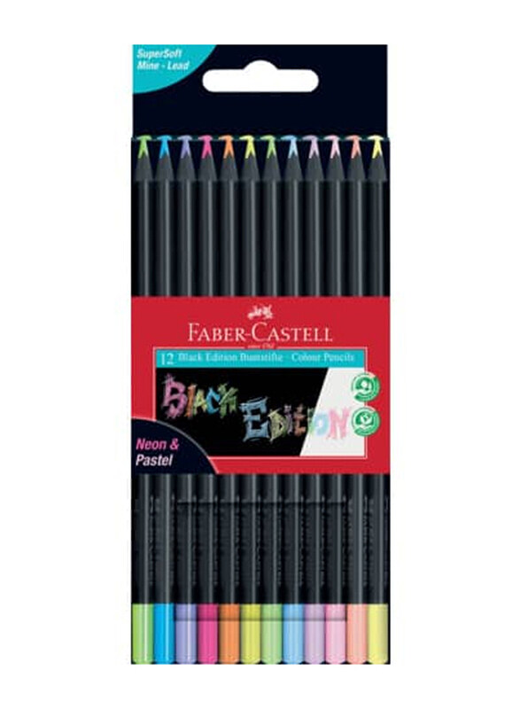 

Faber-Castell 12-Piece Black Edition Coloured Pencils, Multicolour