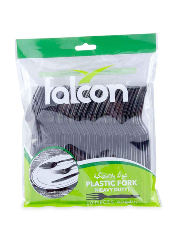 

Falcon 50-Piece Plastic Fork, Black