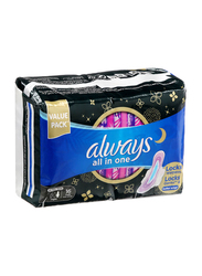 Always Ultra All In One Extra Long Sanitary Pads, Large, 16 Pieces