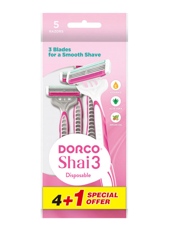 

Dorco Shai 3 Women Disposable Razor, 4 Pieces