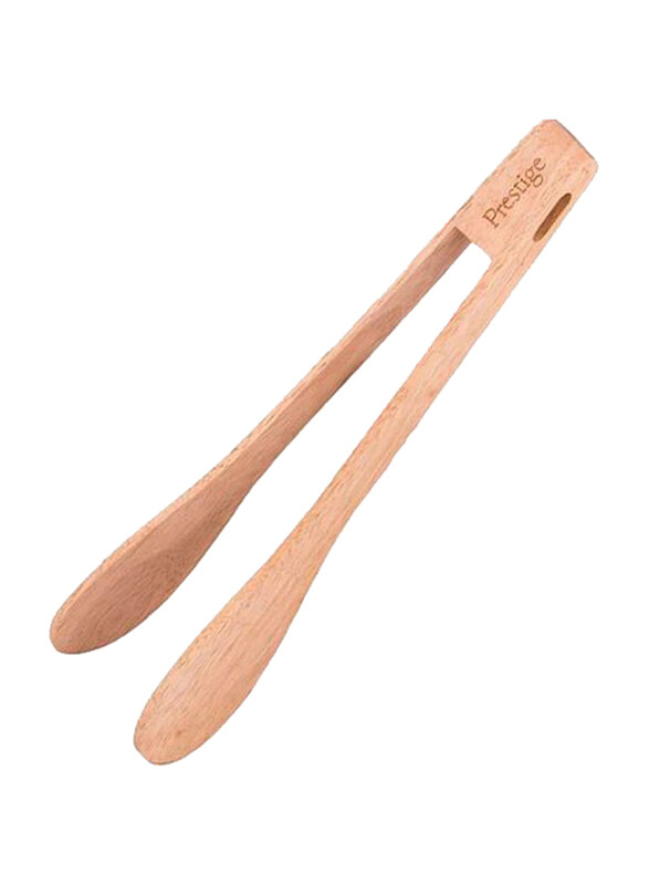 

Prestige Wooden Tongs, PR51178, Beige