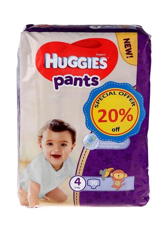 

Huggies Baby Pants Diapers, Size 5, 9-14 kg, 36 Count