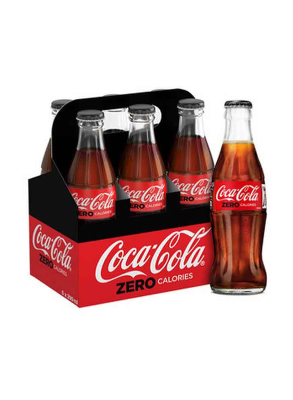 

Coca Cola Zero Carbonated Soft Drink, 6 Bottles x 290ml