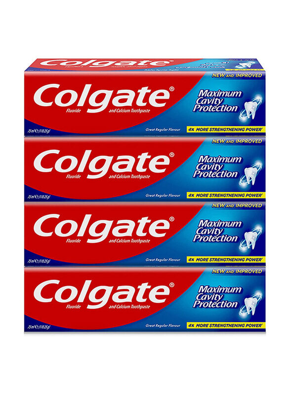 

Colgate Maximum Cavity Protection Toothpaste, 4 x 75ml