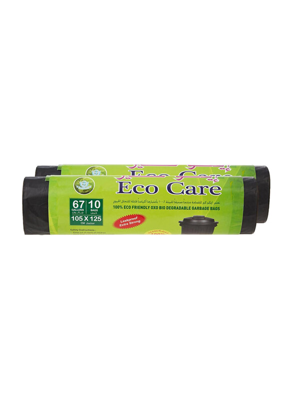 

Eco Care 67 Gallon Garbage Bag, 2 x 10 Bags