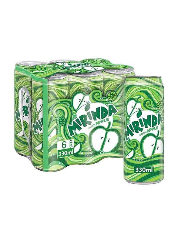 

Mirinda Green Apple Soft Drink, 6 Cans x 330ml