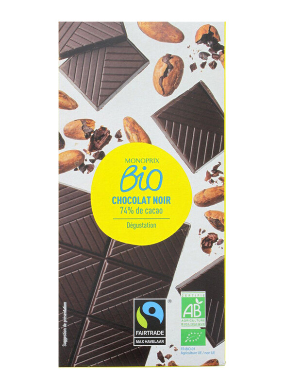 

Monoprix Bio 74% Dark Chocolate, 100g