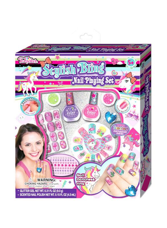 

Tokidas Stylish Bling Nail Playing Set, Ages 5+, Multicolour
