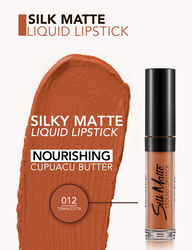 Flormar Silk Matte Liquid Lipstick, 012 Terracotta, Brown