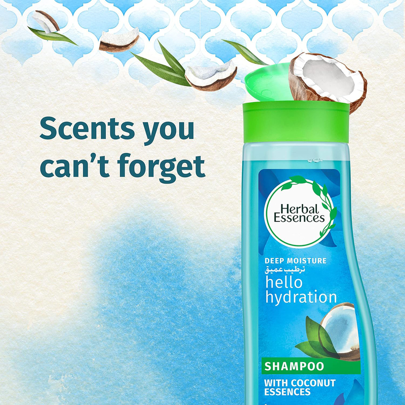 Herbal Essences Hello Hydration Deep Moisturizing Shampoo with Coconut Essences, 400ml