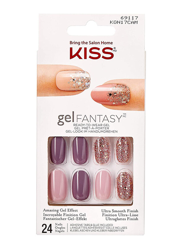 

Kiss Gel Fantasy False Nails, 24 Nails, KGN17, Multicolor