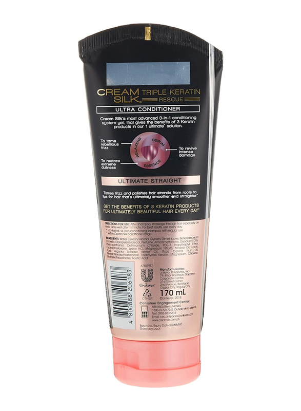 Cream Silk Triple Keratin Conditioner, 170ml