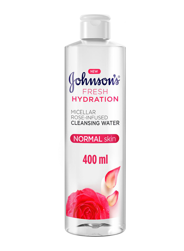 Johnson's Fresh Hydration Rose-Infused Cleansing Micellar Water, 400ml