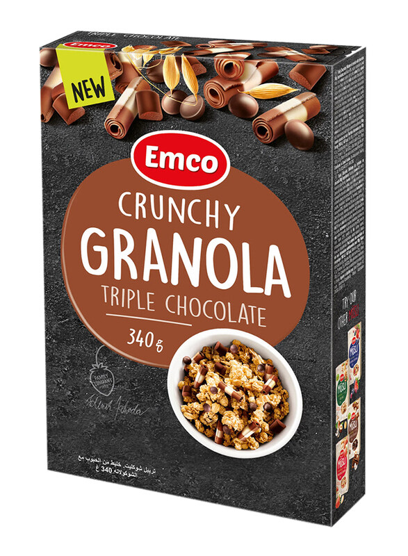 

Emco Crunchy Granola Triple Chocolate, 340g