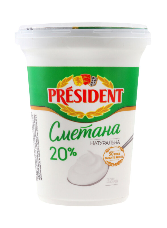 

President 20% Sour Cream, 325g