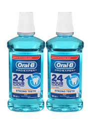 Oral B Pro-Expert Strong Teeth Mint Mouthwash, 2 x 500ml