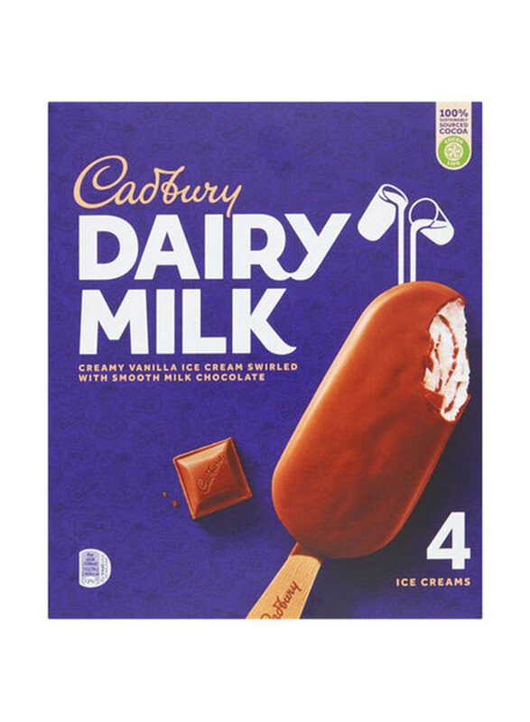 

Cadbury Dairy Milk Ice Creams, 4 x 100ml