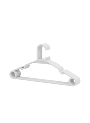 Cosmoplast 6-Piece Plastic Clothes Hanger, White