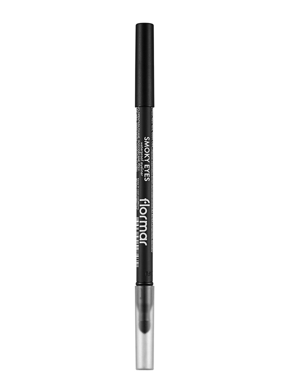 Flormar Smoky Waterproof Eyeliner, 001 Carbon Black