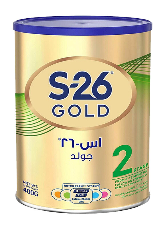 Wyeth S-26 Gold Stage 2 Follow-on- Formula Milk, 6-12 Months, 400g