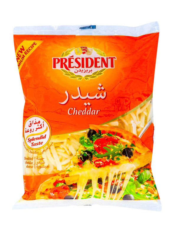 

President Shredded Cheddar Cheese, 200g