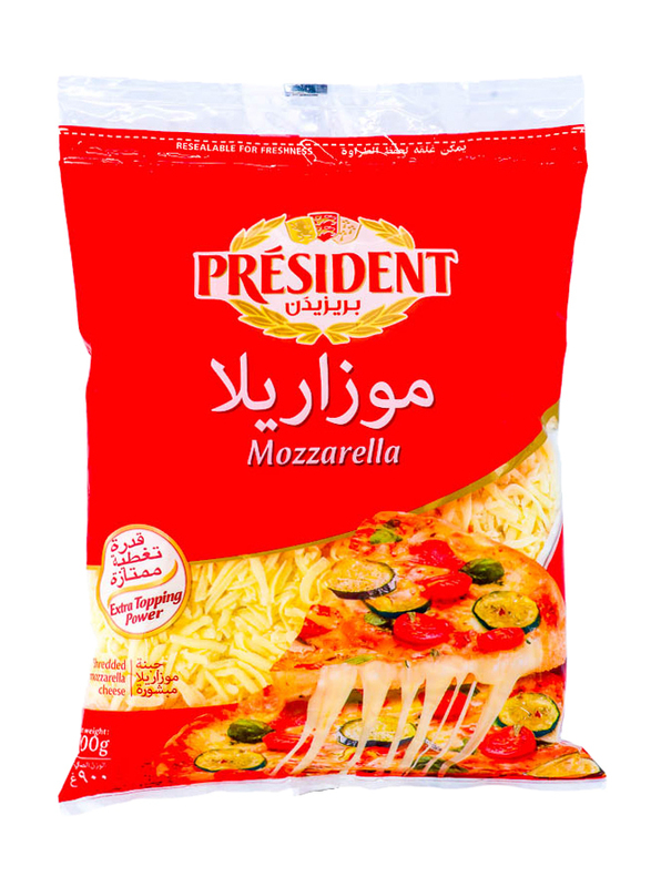 President Shredded Mozzarella Cheese, 900g
