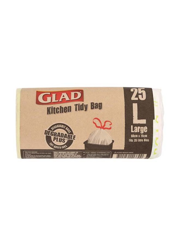 Glad Kitchen Tidy Bags, Large, 25 Bags