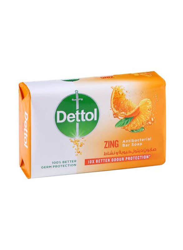 Dettol Zing Antibacterial Bar Soap, 120g