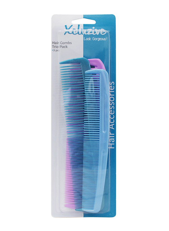 Xcluzive Hair Combs Set, 3 Pieces