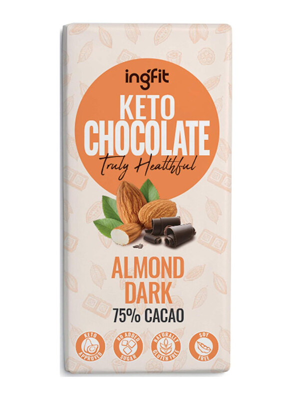 

Ingfit 75% Cocao Dark Chocolate with Almond, 95g