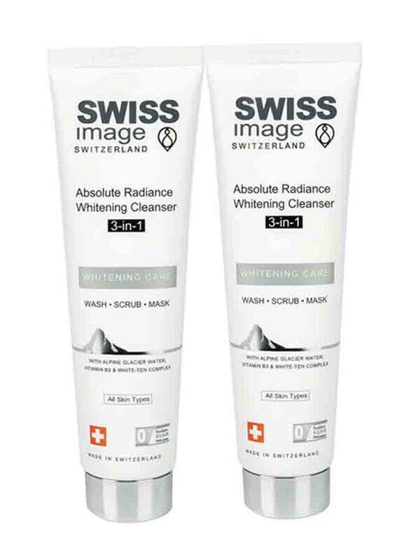 

Swiss Image Face Wash 3 in 1 Absolute Radiance Whitening Cleanser, 2 x 100ml