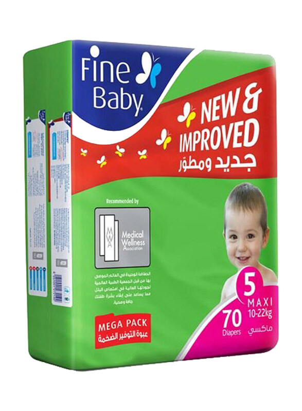 

Fine Baby Maximum Diaper, Size 5, 10-22 kg, 70 Count