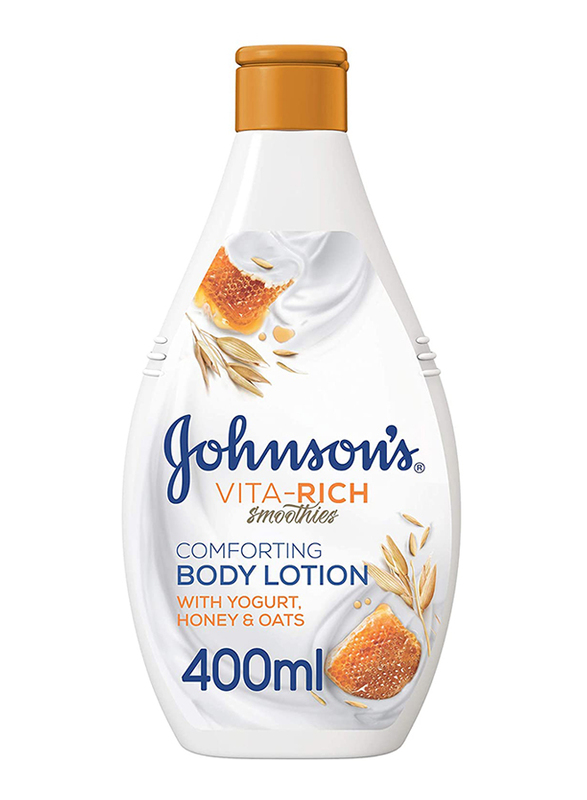 Johnson's Vita-Rich Smoothies Comforting Body Lotion with Yogurt/Honey/Oats, 400ml