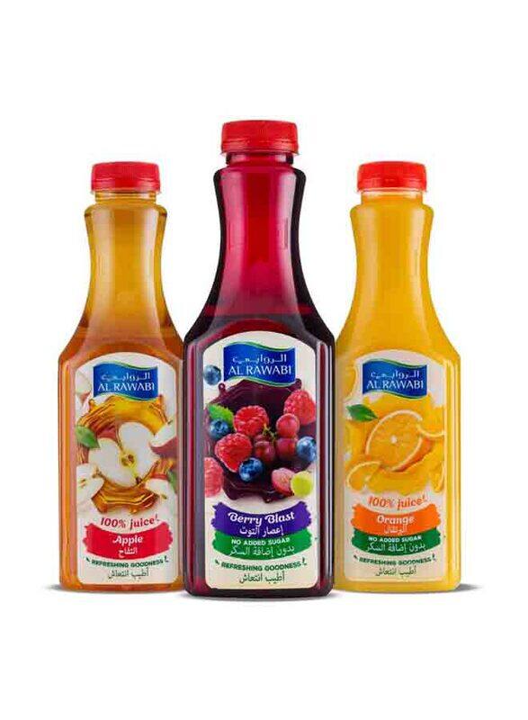 

Al Rawabi No Added Sugar Orange, Apple and Berry Blast Flavour Juice, 3 x 800ml