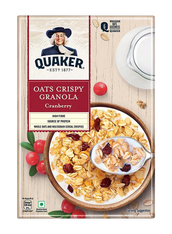 

Quaker Cripsy Oats Cranberry Cereal, 400g