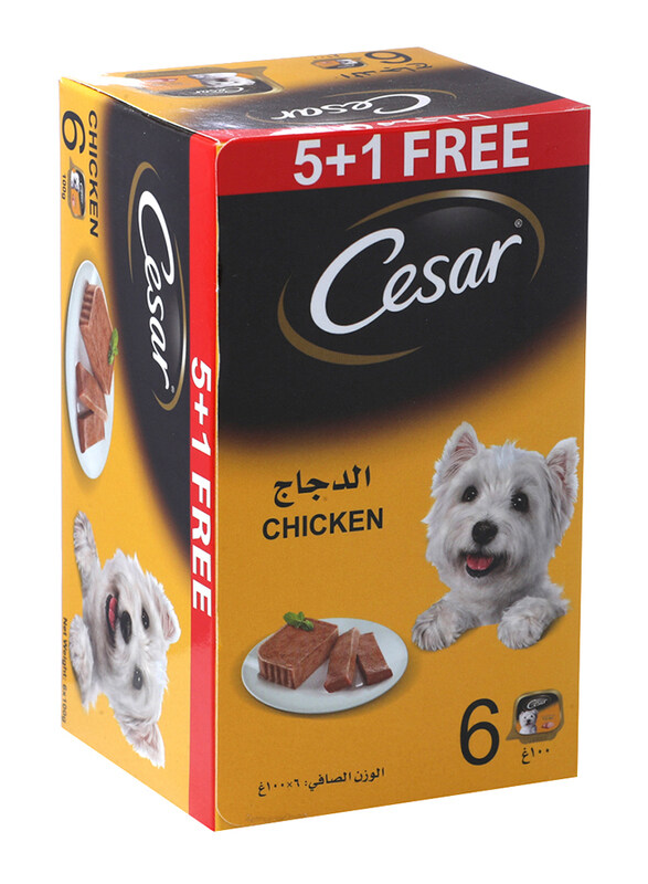 

Cesar Chicken Flavour Dog Wet Food, 6 x 100g