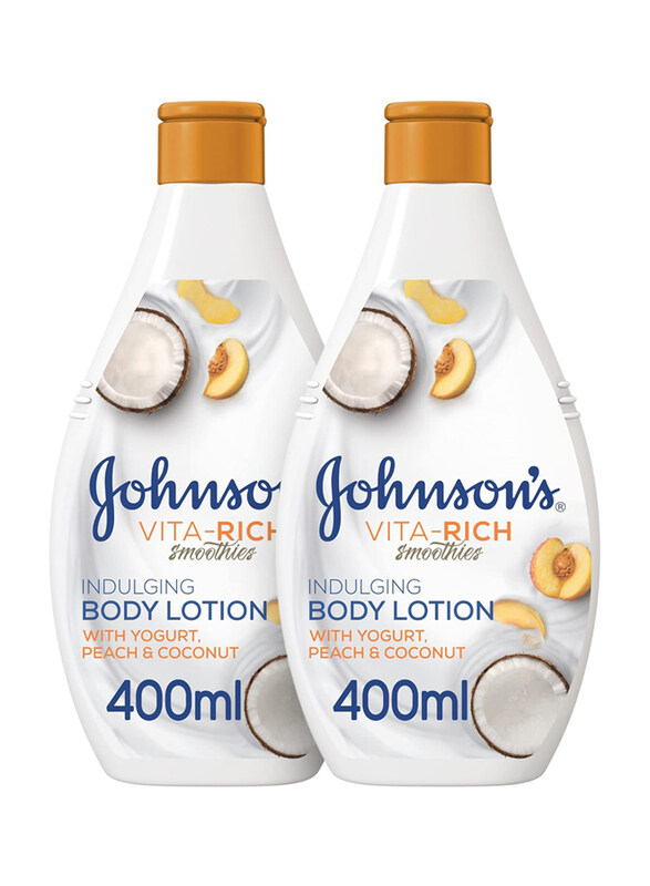 

Johnson's Peach & Coconut Body Lotion, 2 x 400ml