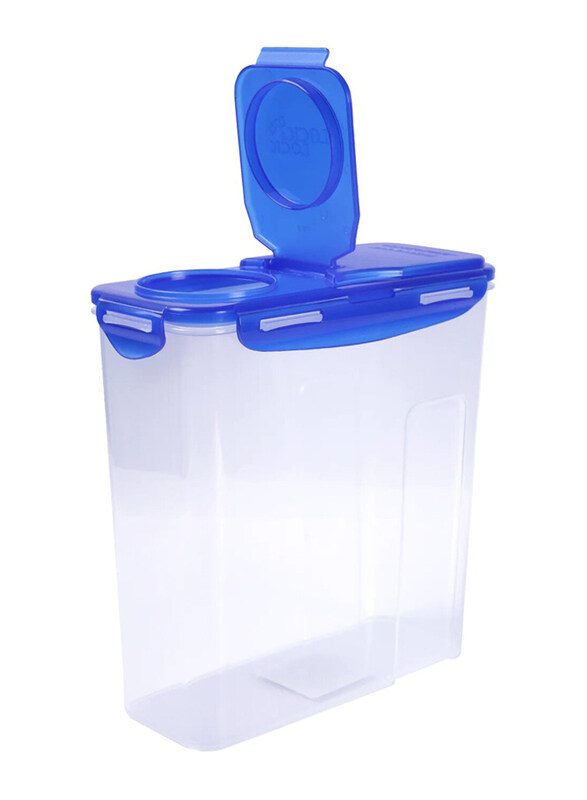 

Lock & Lock Cereal Dispenser, 3.9 Liters, Clear/Blue