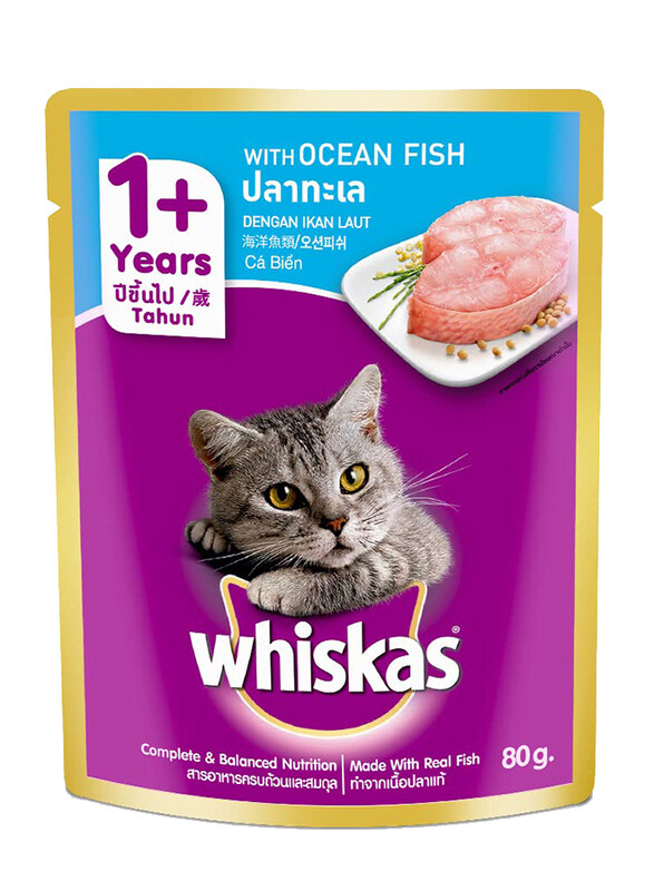 

Whiskas with Ocean Fish Wet Cat Food, 80g