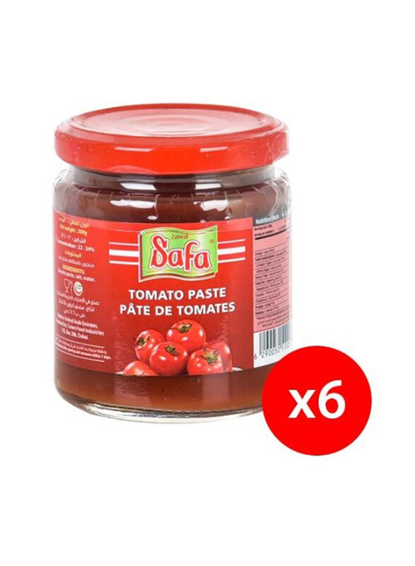 

Safa Glass Bottle Tomato Paste, 6 x 200g