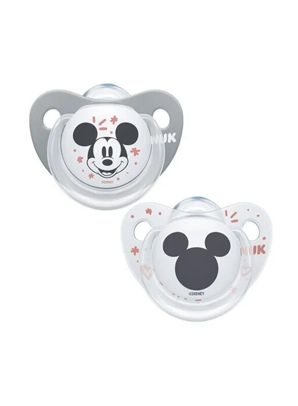 Nuk Anti-Colic Disney Mickey Silicone Soother, 2 Pieces