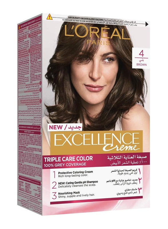 

L'Oreal Paris Excellence Hair Color, 4.0 Brown