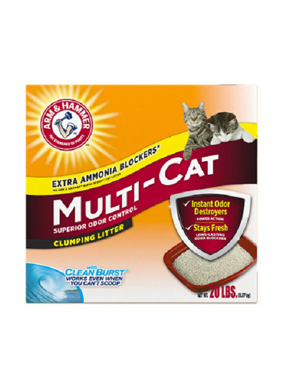 

Arm & Hammer Multi Cat Extra Strength Clumping Litter, 9.07 Kg, Multicolour