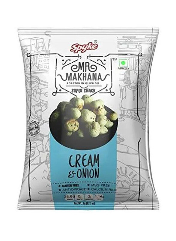 

Mr. Makhana Mr Makhana Cream & Onion Snacks, 75g